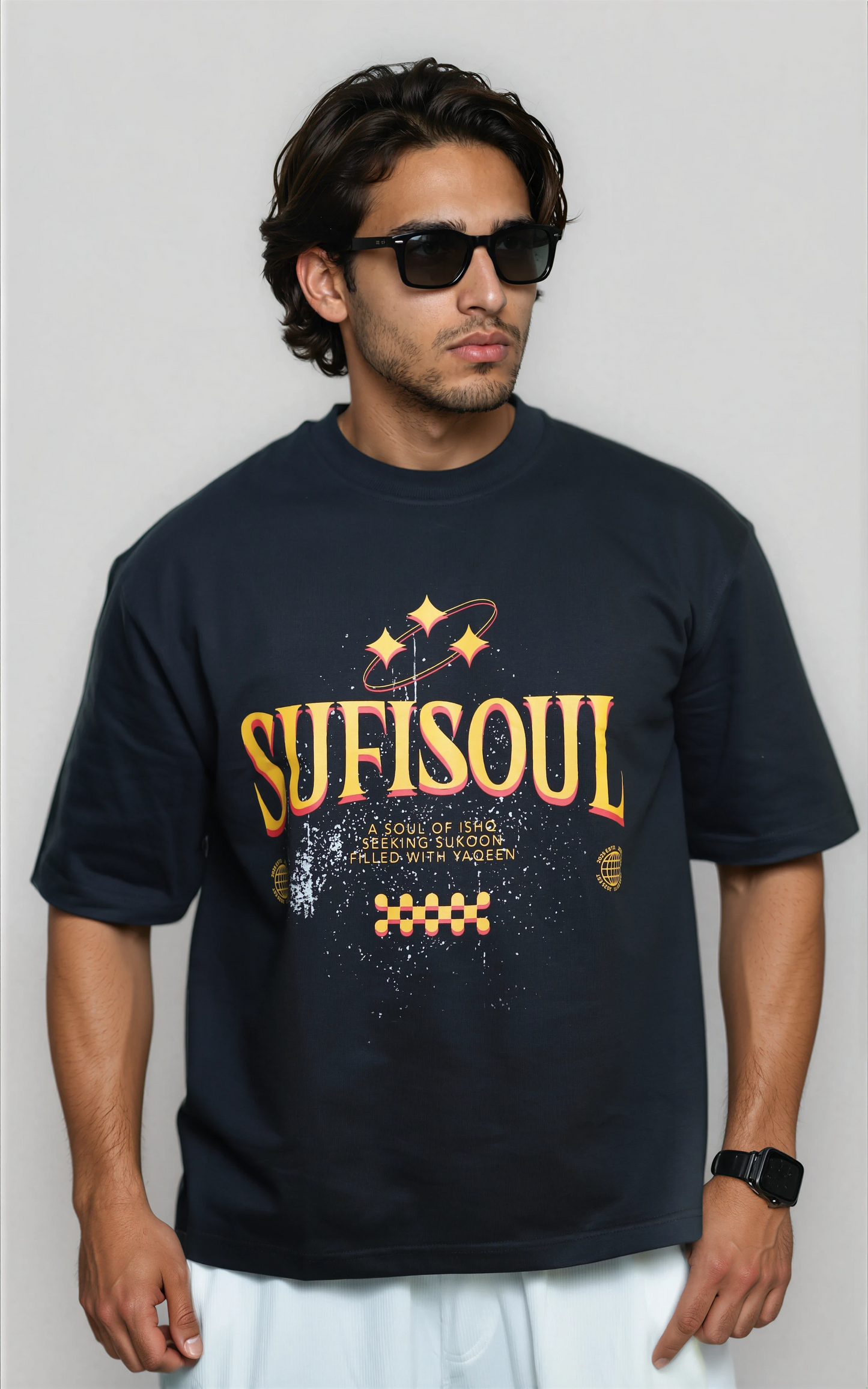 Origin Manifesto premium oversized graphic tshirt — bold streetwear design — unisex fit — Sufi Soul India