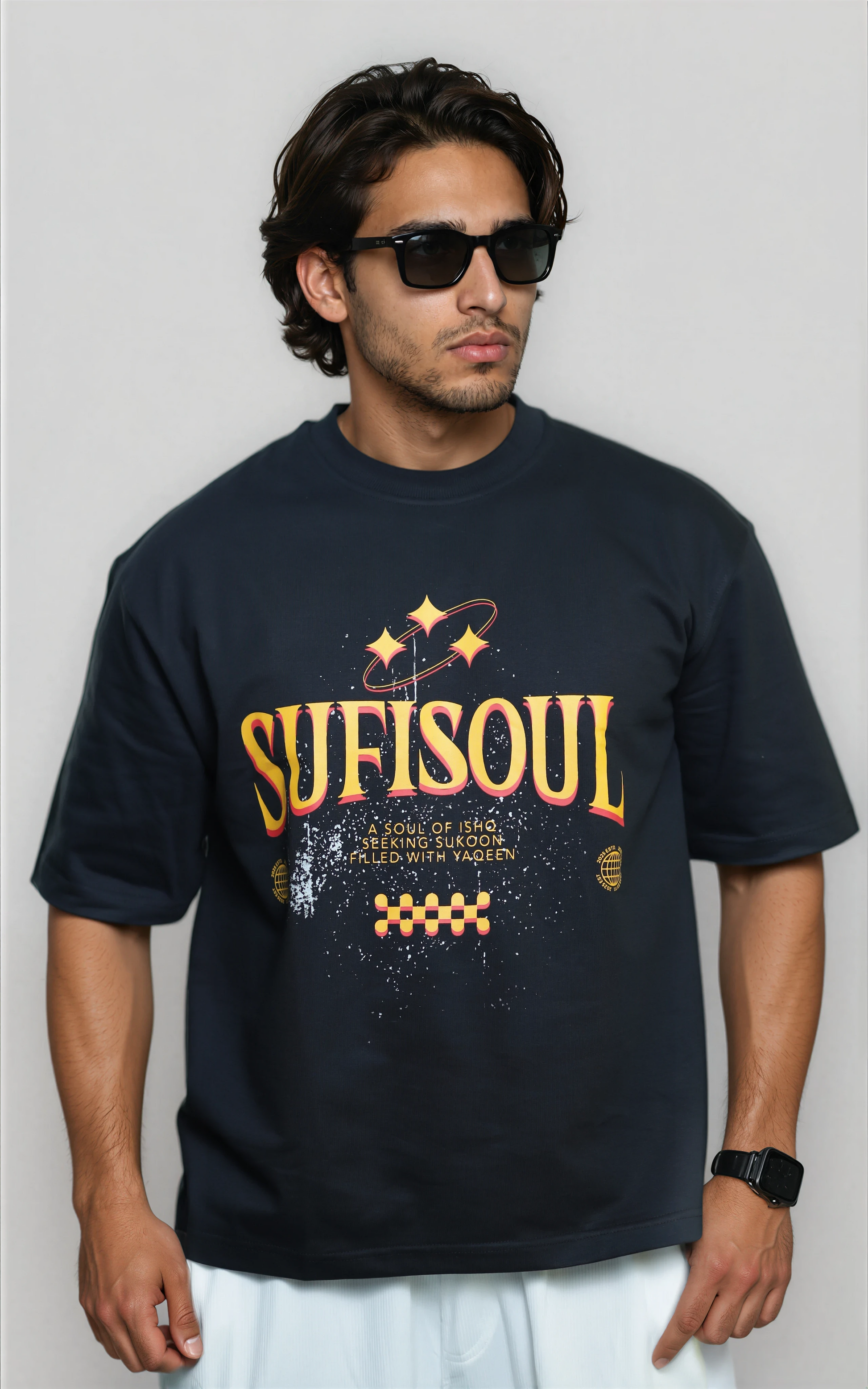 Origin Manifesto premium oversized graphic tshirt — bold streetwear design — unisex fit — Sufi Soul India