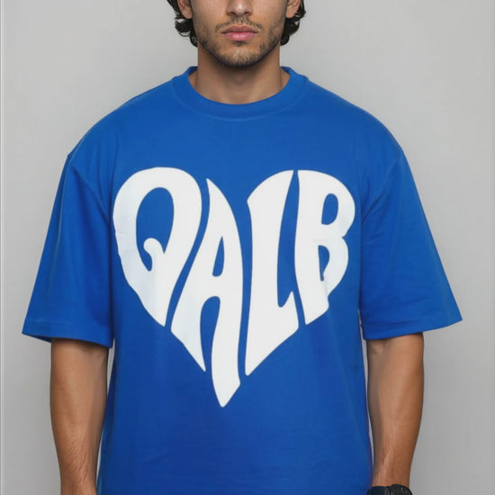 QALB premium oversized graphic tshirt — bold streetwear design — unisex fit — Sufi Soul India