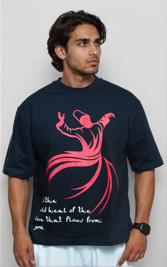 Whirl of Truth premium oversized graphic tshirt — bold streetwear design — unisex fit — Sufi Soul India
